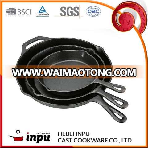 4' 5' 6' 8' 10' 12' inch cast iron frying pan & skillet set